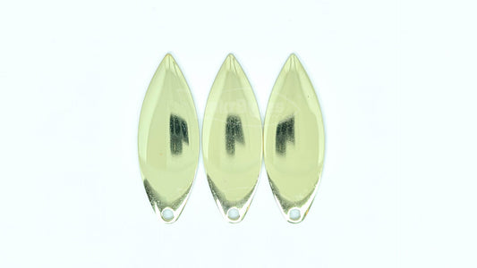 Worth Willowleaf Spinner Blade – Smooth Gold – #3-1/2
