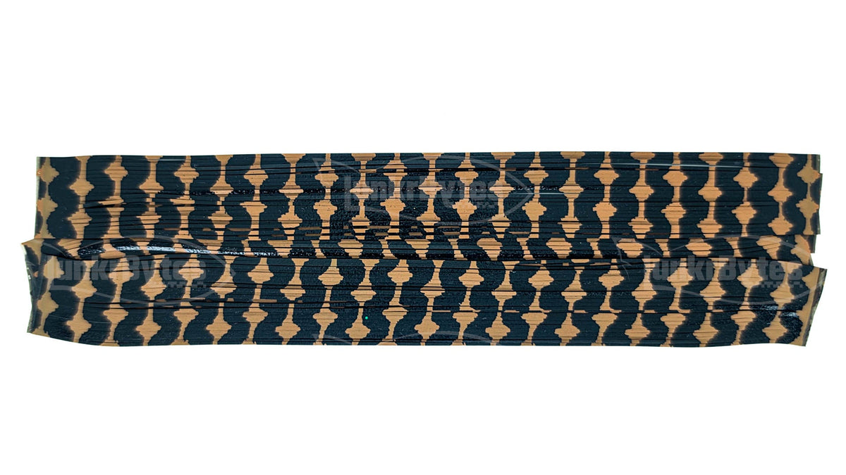 Charcoal / Natural Brown Barbed Wire with Black Pepper Silicone Skirt Tab – Crawfish Pattern for Bass (8806-X004)