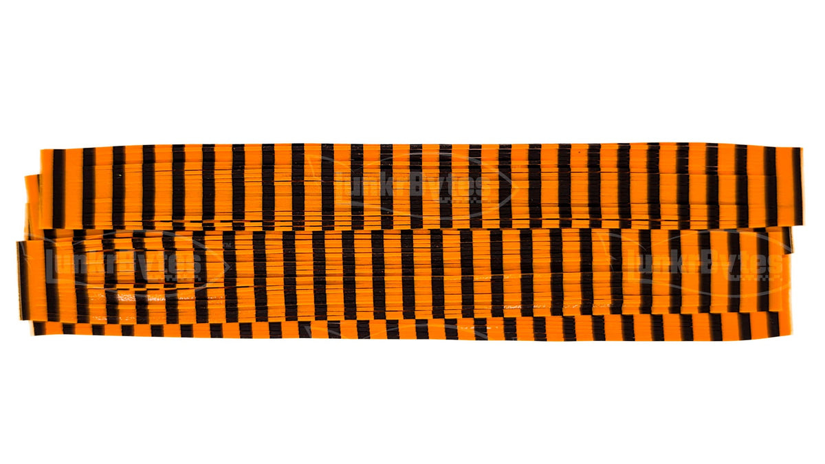 Tangerine Orange / Black Wide Zebra Stripe Silicone Skirt Tab – Reaction Strike Trigger for Bass (8818-X001)