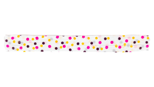 Clear / Pink / Purple / Yellow Polka Dots Silicone Skirt Tab, Reaction Strike Trigger for Bass (8825-566-X001)