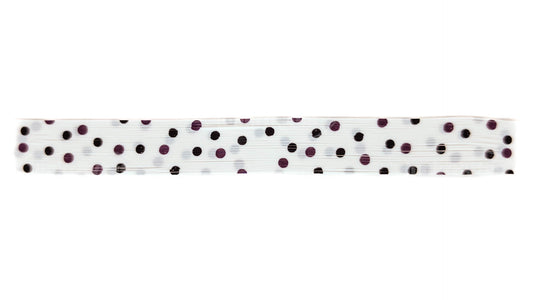 Clear / Purple / Black Polka Dots Silicone Skirt Tab, Reaction Strike Trigger for Bass (8825-566-X003)