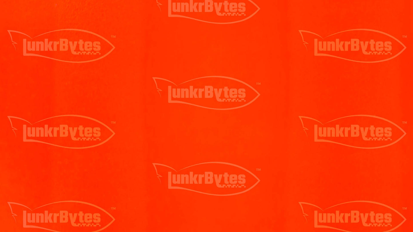 LunkrBytes LB-SHEETS-8801-033 Hot Orange uncut silicone skirt sheet, 155 x 142 mm solid unsliced panel for cutting custom jig and spinnerbait skirts