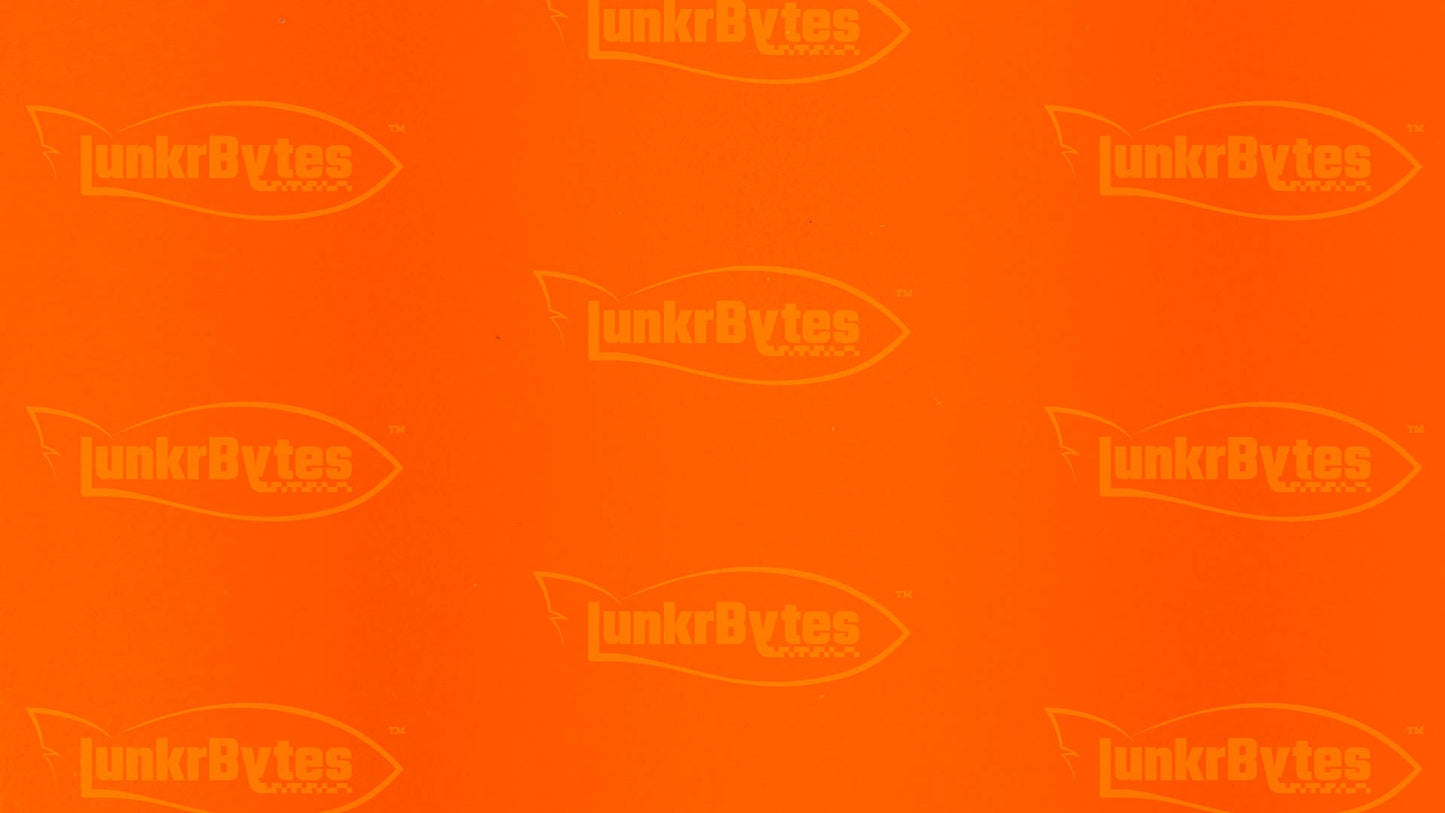 LunkrBytes LB-SHEETS-8801-233 Dark Orange uncut silicone skirt sheet, 155 x 142 mm solid unsliced panel for cutting custom jig and spinnerbait skirts
