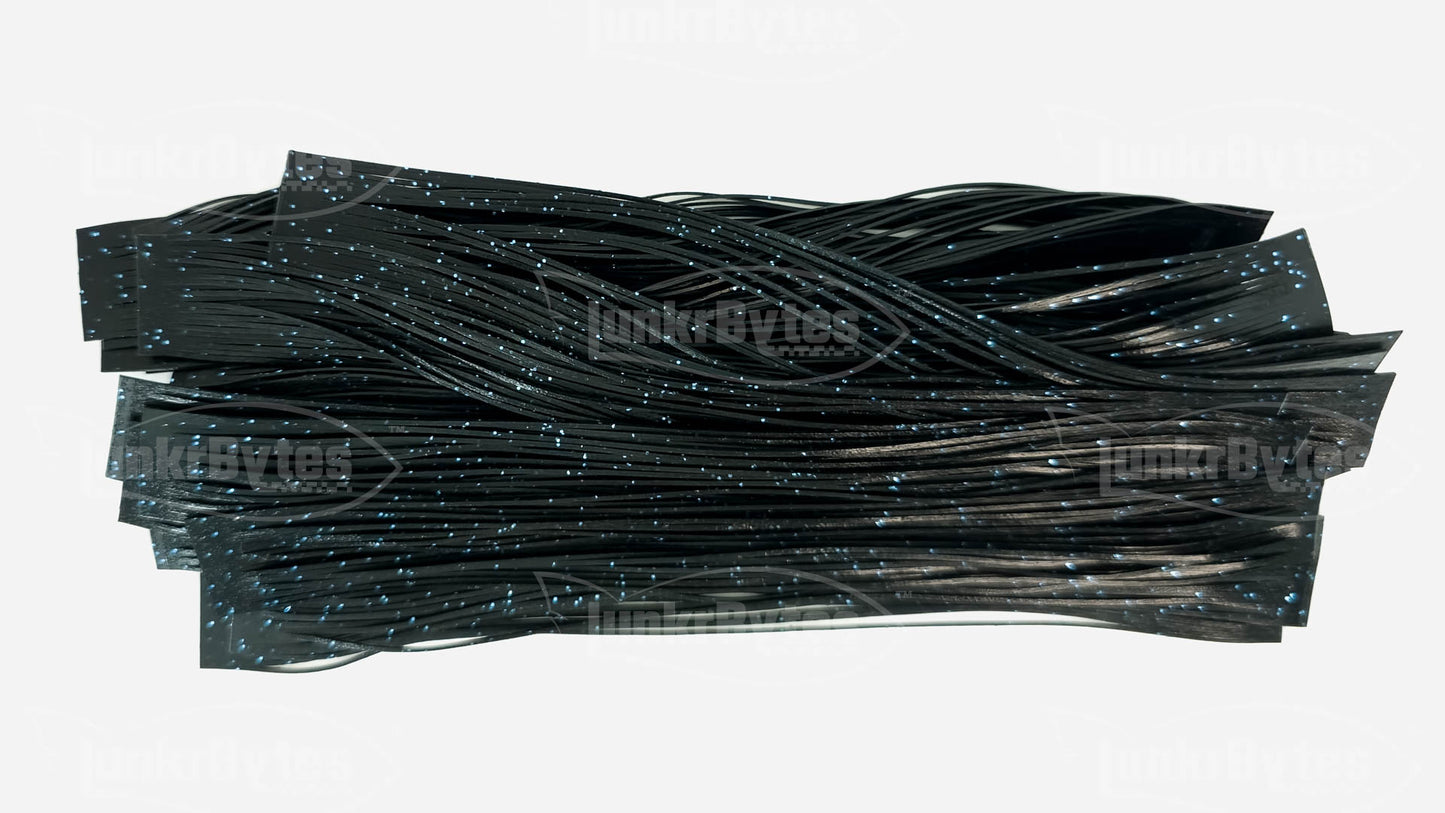 Black / Blue Flake Silicone Skirt Tab with Flake – Reaction Strike Trigger for Bass (8801-064)