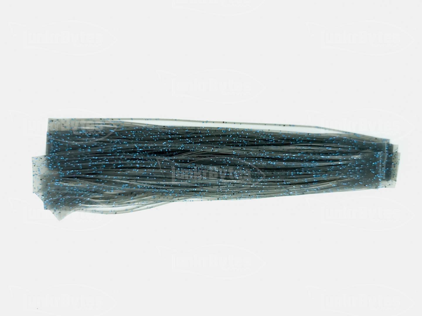 Gray / Blue & Black Flake Silicone Skirt Tab with Flake – Shad Imitation for Bass (8801-164)