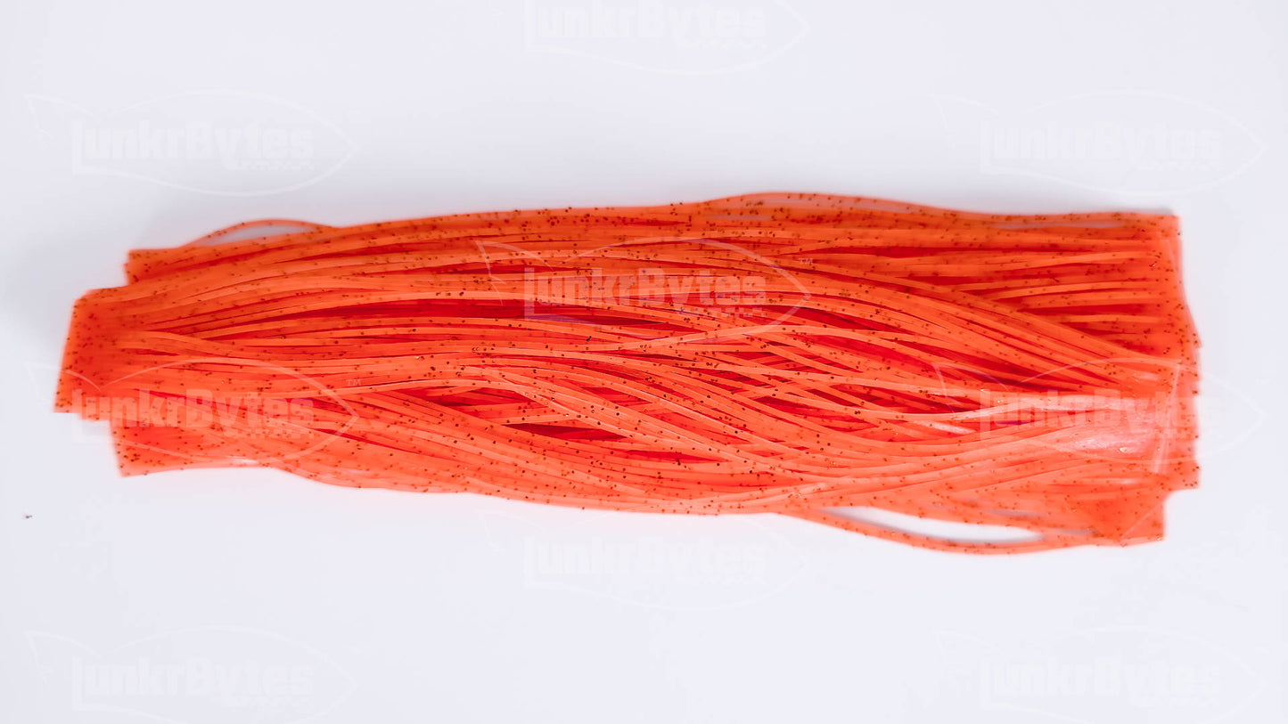 Orange / Brown Flake Silicone Skirt Tab with Flake – Crawfish Pattern for Bass (8801-170)