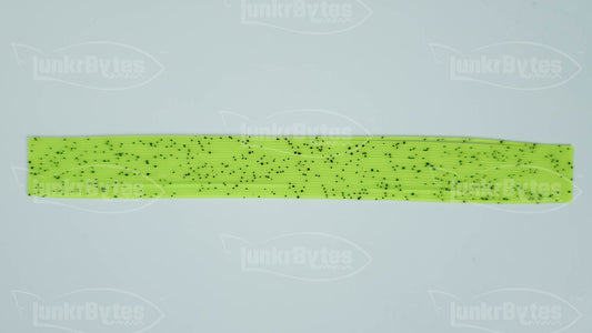 Chartreuse Pepper (Black Flake) Silicone Skirt Tab with Flake – Reaction Strike Trigger for Bass (8801-171)