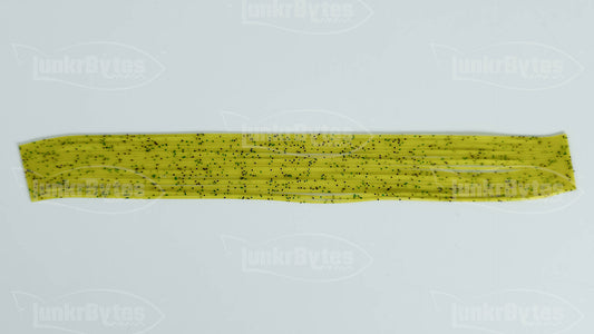 Light Watermelon Candy (Green & Purple Flake) Silicone Skirt Tab with Flake – Bluegill Pattern for Bass (8801-174)