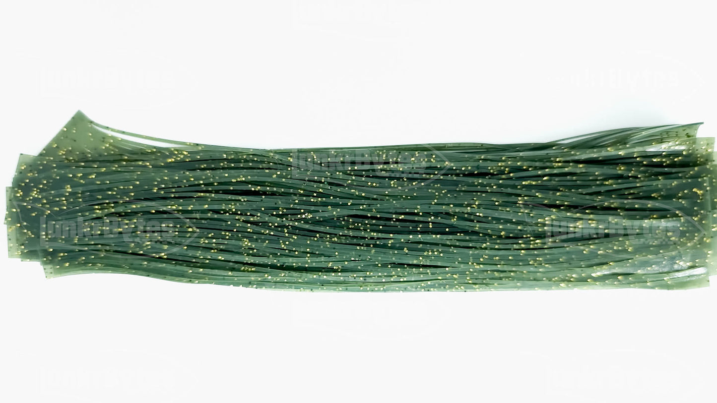 Watermelon / Gold & Black Flake Silicone Skirt Tab with Flake – Bluegill Pattern for Bass (8801-184)