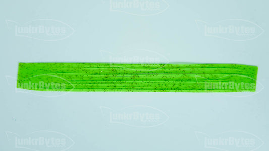 Hot Lime Green / Gold Flake Silicone Skirt Tab with Flake – Reaction Strike Trigger for Bass (8801-263)