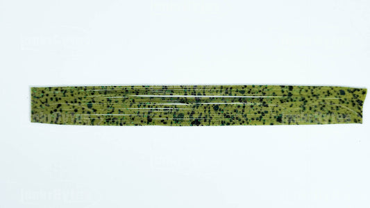 Watermelon / Blue Flake Black Dots Silicone Skirt Tab with Flake – Bluegill Pattern for Bass (8802-555)