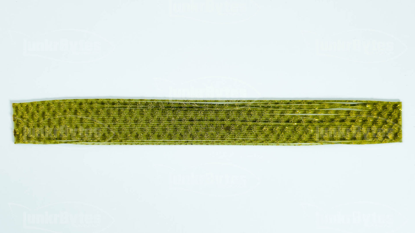 Pumpkin / Gold Flake Scales Silicone Skirt Tab with Flake – Crawfish Pattern for Bass (8803-619)