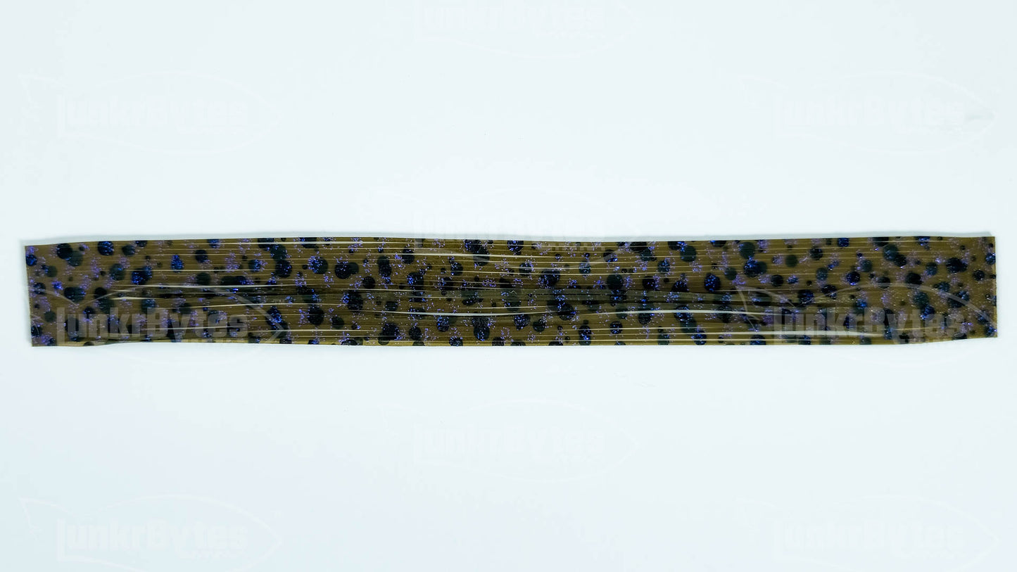 Smoke / Paradiso Flake Scales Silicone Skirt Tab with Flake – Shad Imitation for Bass (8803-633)