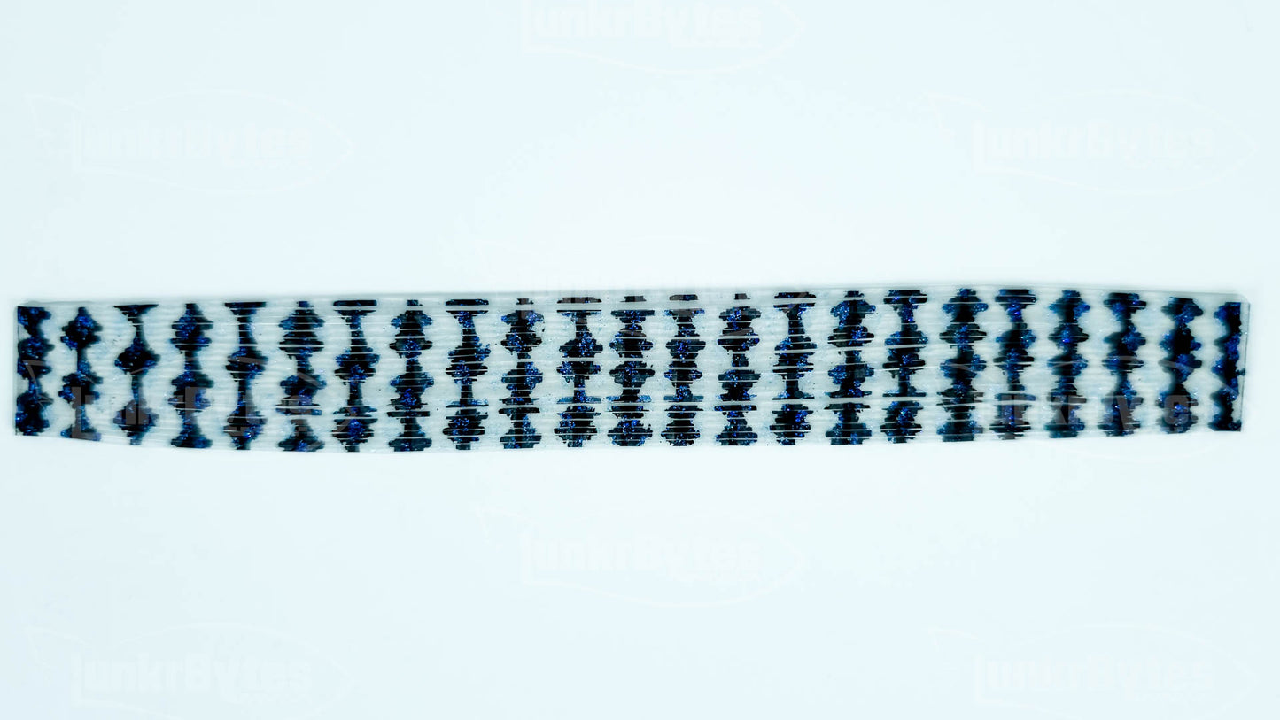 Clear Blue Illusion Silicone Skirt Tab with Flake – Shad Imitation for Bass (8806-631)