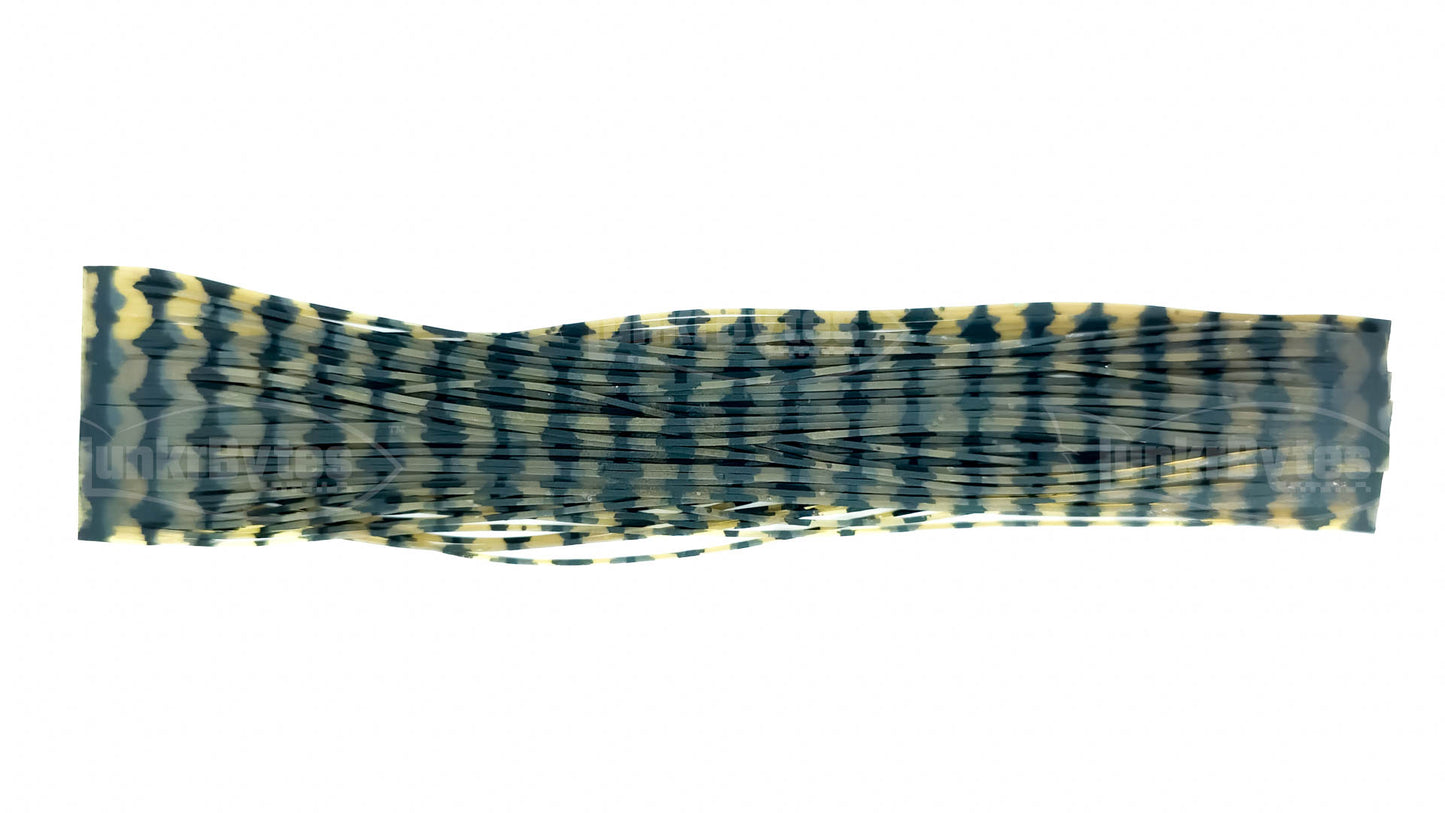 Medium Green Pumpkin Silicone Skirt Tab with Barbed Wire – Crawfish Pattern for Bass (8806-663)