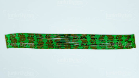 Green Pumpkin / Green Barbed Wire Flake Silicone Skirt Tab with Barbed Wire – Crawfish Pattern for Bass (8806-676)
