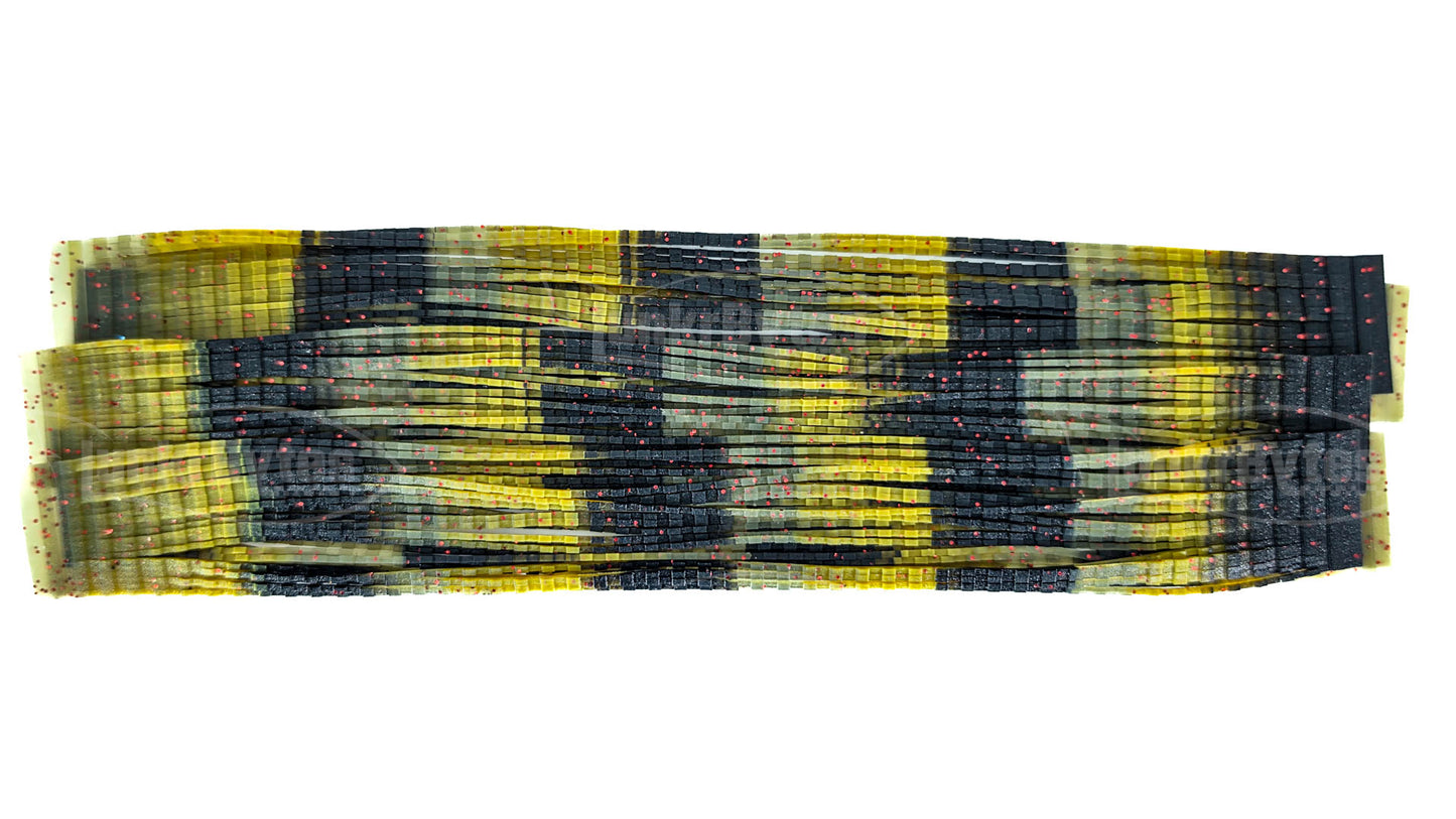 Green Pumpkin Candy Craw Silicone Skirt Tab – Ripple Multi-Color Series (8816-734)