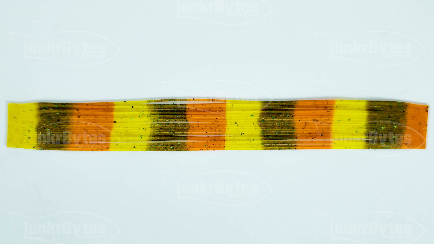 Pumpkin Seed Silicone Skirt Tab with Flake – Crawfish Pattern for Bass (8817-069)