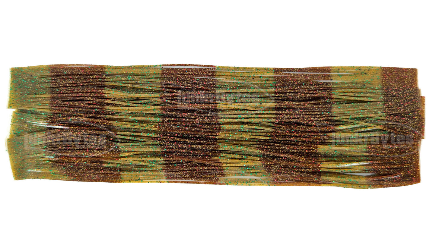 Green Pumpkin Brown Metallic Silicone Skirt Tab – Multi-Color Series (8817-225)