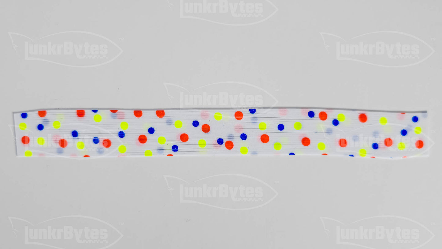 Multi-Color Dots Silicone Skirt Tab – Reaction Pattern for Bass (8825-566)