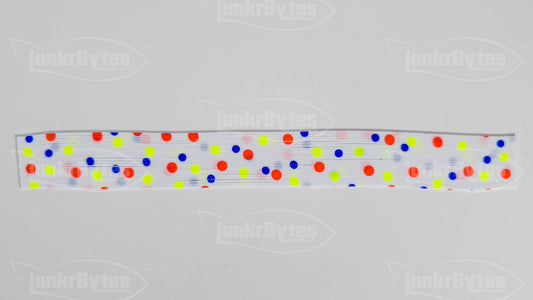 Multi-Color Dots Silicone Skirt Tab – Reaction Pattern for Bass (8825-566)