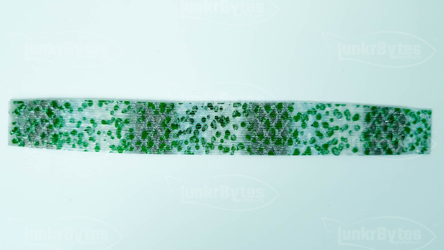 Green Shad With Silver Flake Scales Silicone Skirt Tab with Flake – Shad Imitation for Bass (8854-406)