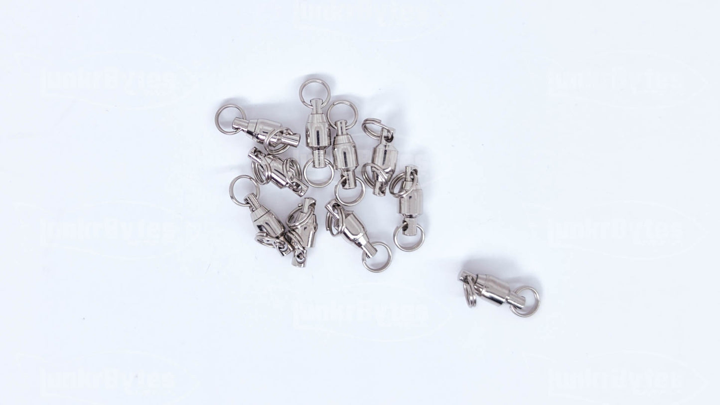 Ball Bearing Swivel with Split Rings – Nickel – #3