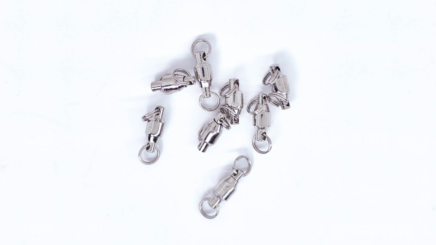 Ball Bearing Swivel with Split Rings – Nickel – #4