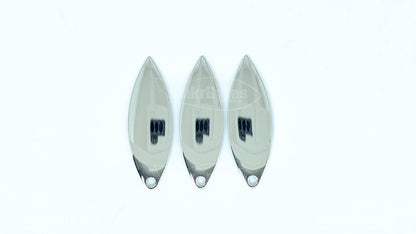 Worth Willowleaf Spinner Blade – Smooth Silver – #3-1/2