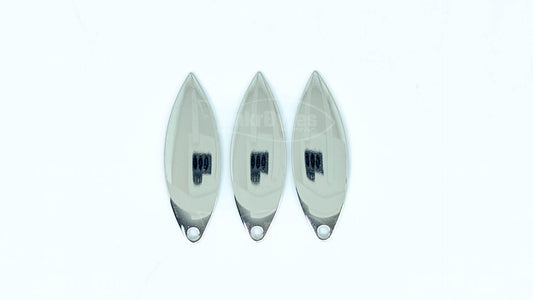 Worth Willowleaf Spinner Blade – Smooth Silver – #3-1/2