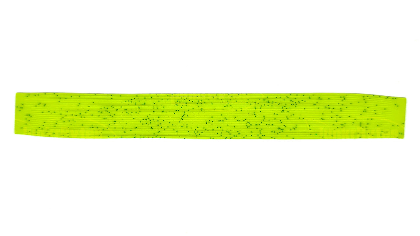 Chartreuse / Black & Green Flake Silicone Skirt Tab with Flake – Reaction Strike Trigger for Bass (8801-035) Component Silicone Skirt Tab (8801-035)