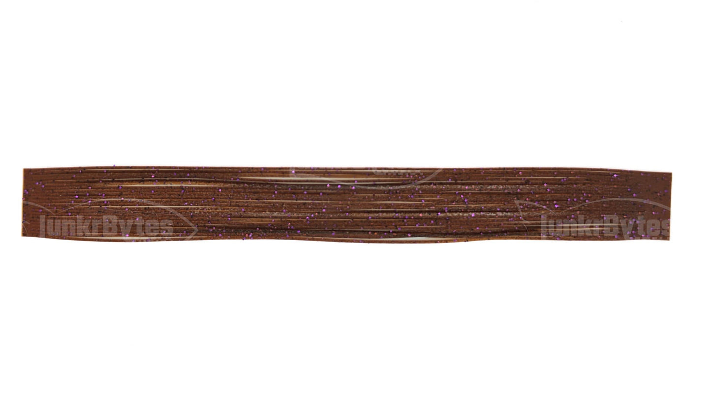 Brown / Purple Flake Silicone Skirt Tab with Flake – Crawfish Pattern for Bass (8801-041) Component Silicone Skirt Tab (8801-041)