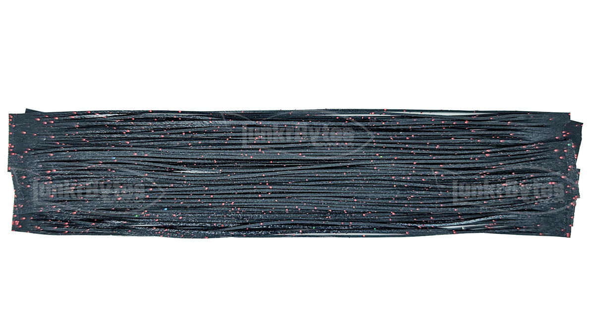 Black / Red Flake Silicone Skirt Tab with Flake – Crawfish Pattern for Bass (8801-065)