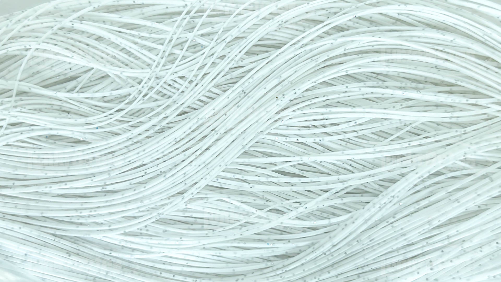 White / Silver Flake Silicone Skirt Tab with Flake – Shad Imitation for Bass (8801-140)