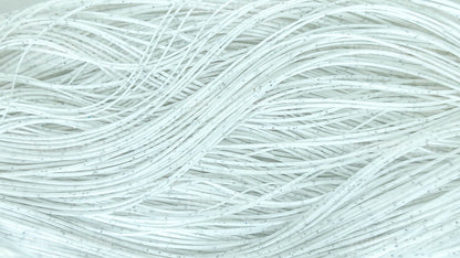 White / Silver Flake Silicone Skirt Tab with Flake – Shad Imitation for Bass (8801-140)