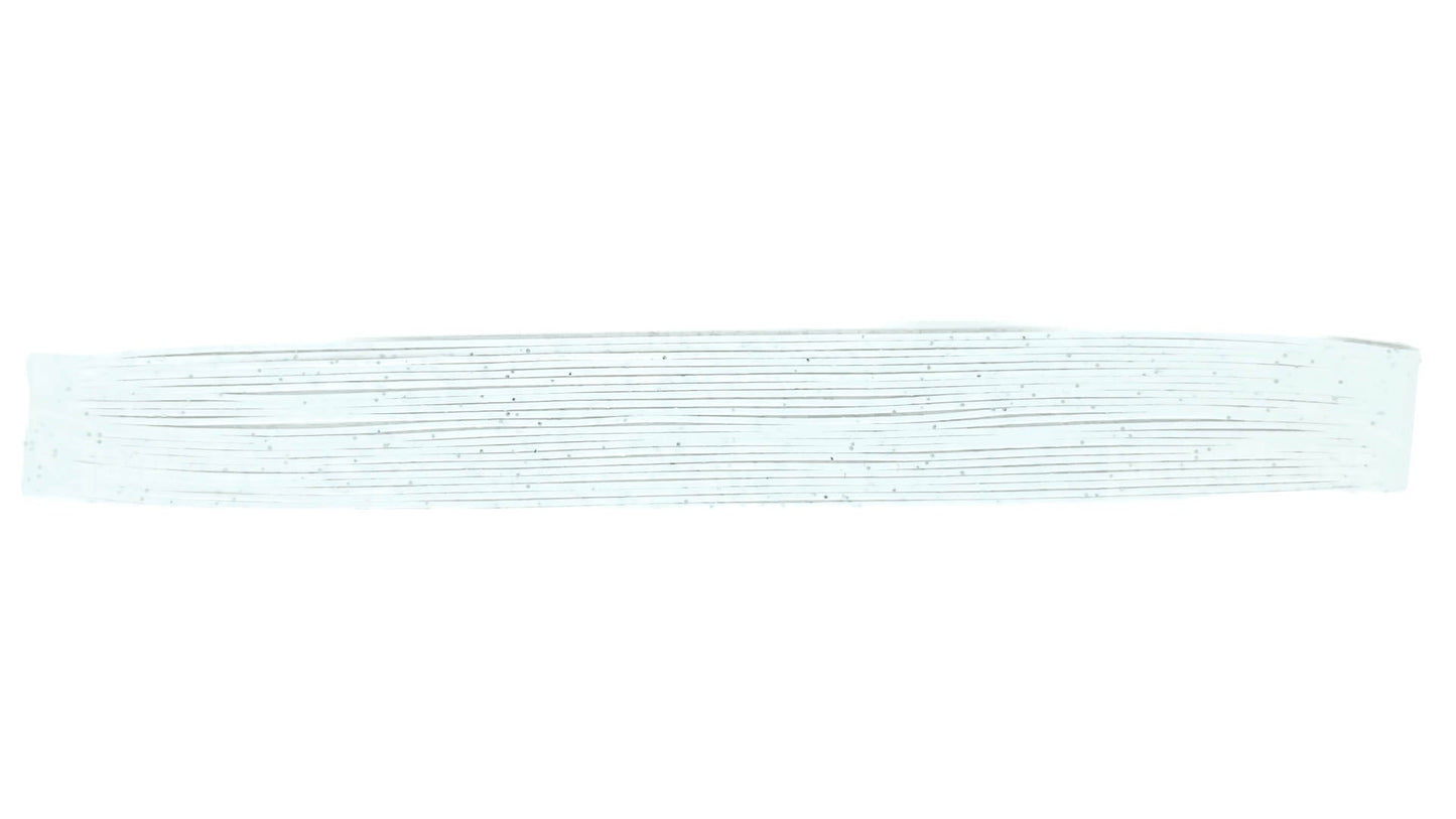 White / Silver Flake Silicone Skirt Tab with Flake – Shad Imitation for Bass (8801-140)