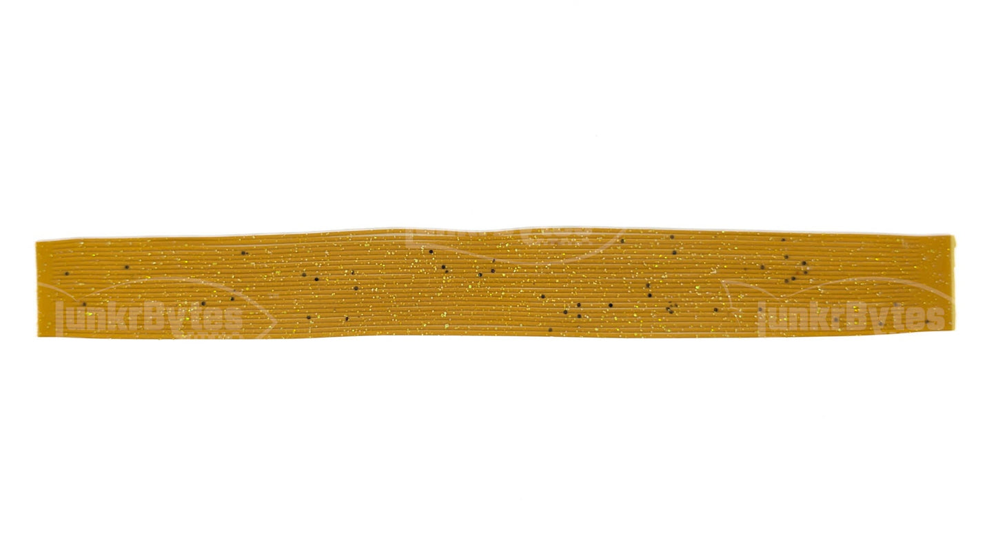 Natural Pumpkin / Green Flake Silicone Skirt Tab with Flake – Crawfish Pattern for Bass (8801-165) Component Silicone Skirt Tab (8801-165)