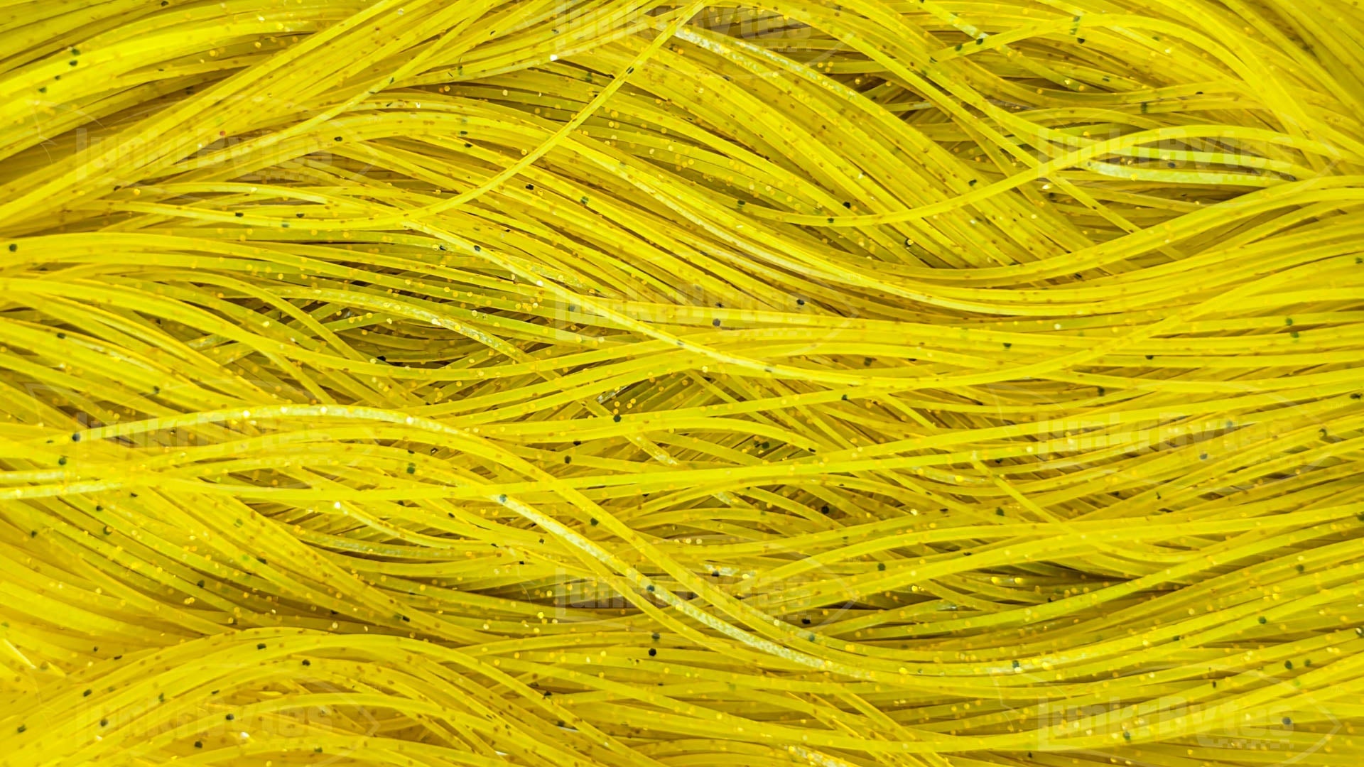 Yellow / Gold & Black Flake Silicone Skirt Tab with Flake – Shad Imitation for Bass (8801-166) Component Silicone Skirt Tab (8801-166)