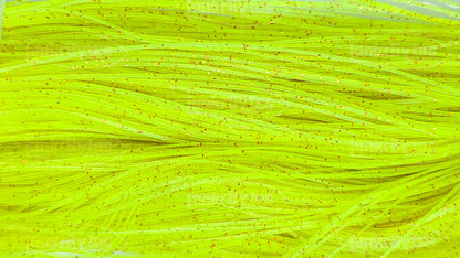 Chartreuse / Gold & Brown Flake Silicone Skirt Tab with Flake – Reaction Strike Trigger for Bass (8801-169) Component Silicone Skirt Tab (8801-169)