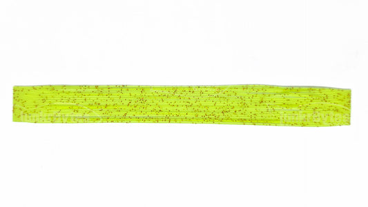Chartreuse / Gold & Brown Flake Silicone Skirt Tab with Flake – Reaction Strike Trigger for Bass (8801-169) Component Silicone Skirt Tab (8801-169)