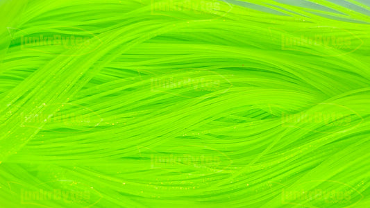Lime Green / Gold Flake Silicone Skirt Tab with Flake – Reaction Strike Trigger for Bass (8801-180) Component Silicone Skirt Tab (8801-180)