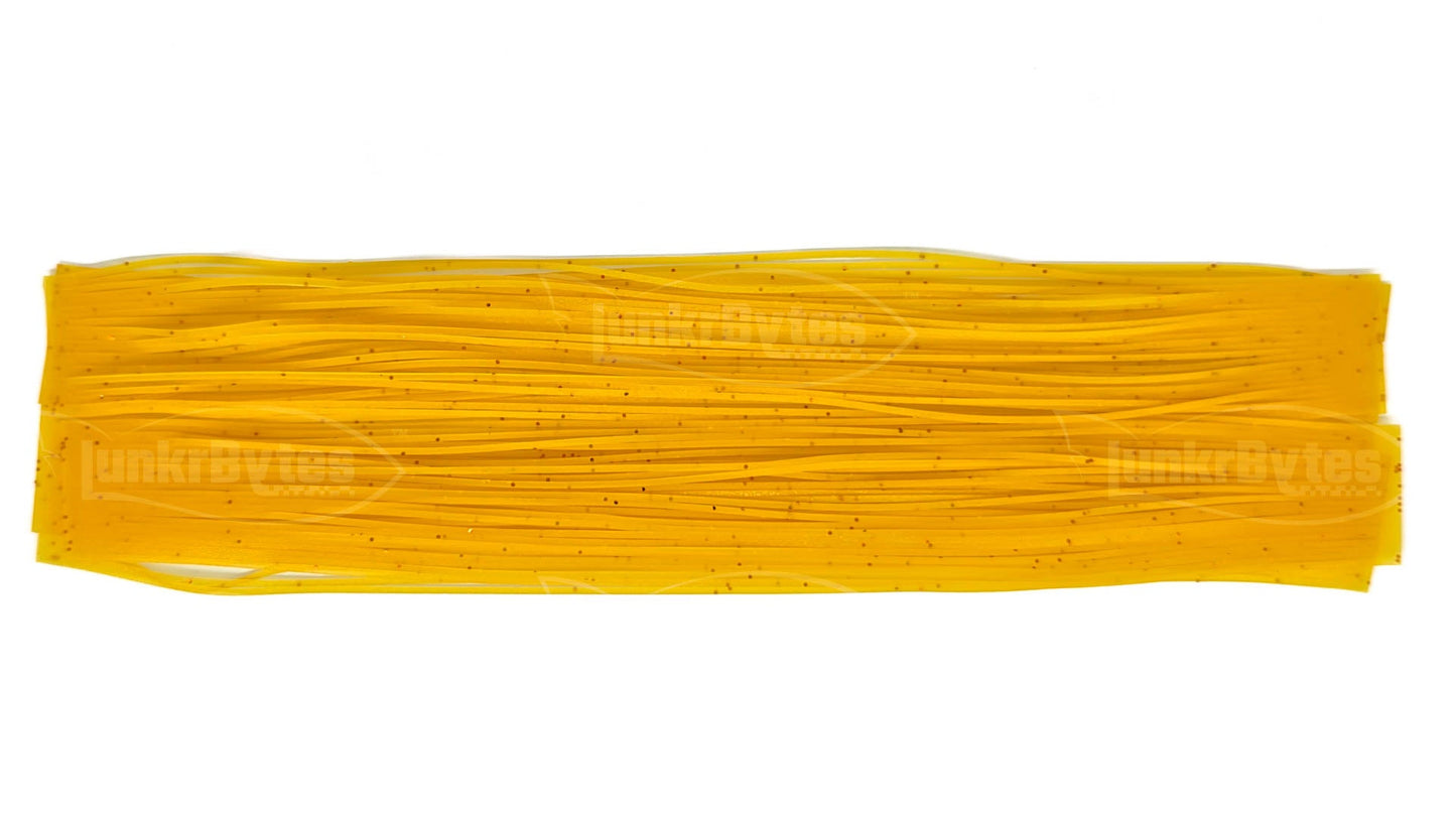 Yellow / Brown Flake Silicone Skirt Tab with Flake – Crawfish Pattern for Bass (8801-187) Component Silicone Skirt Tab (8801-187)