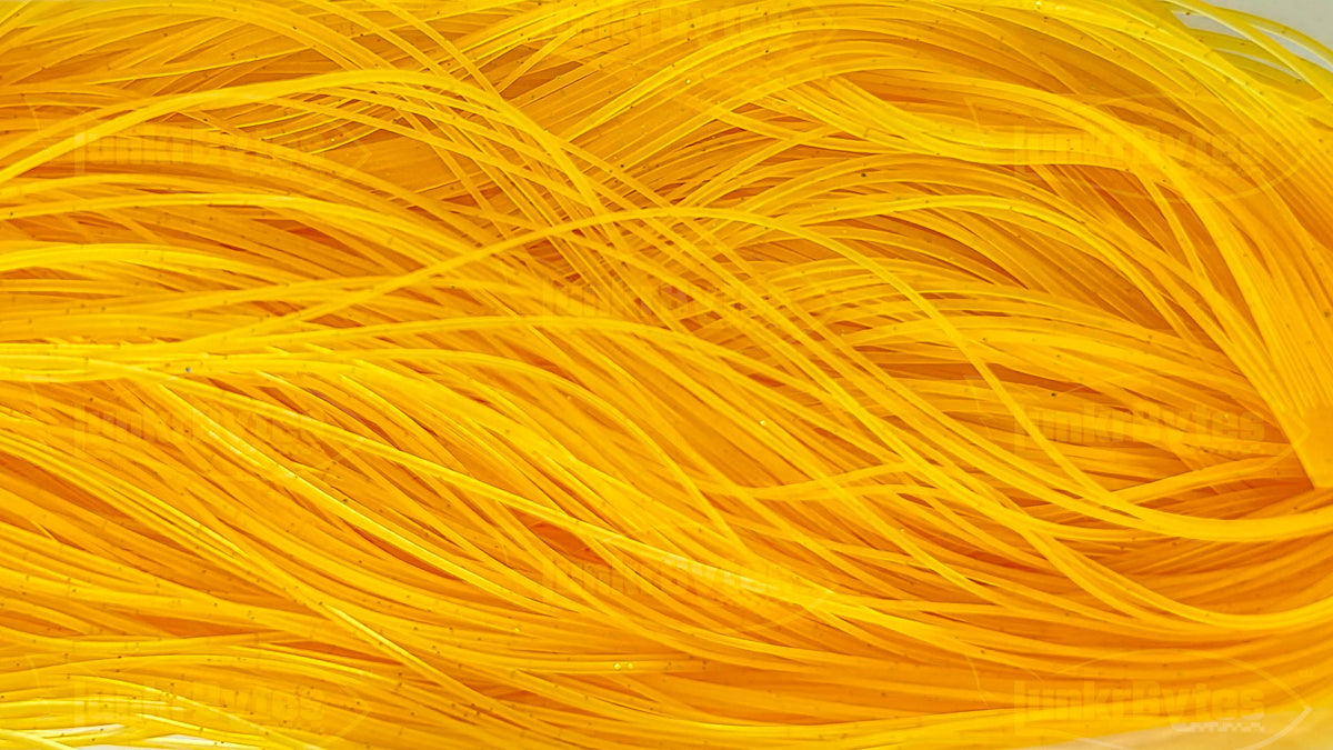 Light Orange / Gold Flake Silicone Skirt Tab with Flake – Crawfish Pattern for Bass (8801-188)
