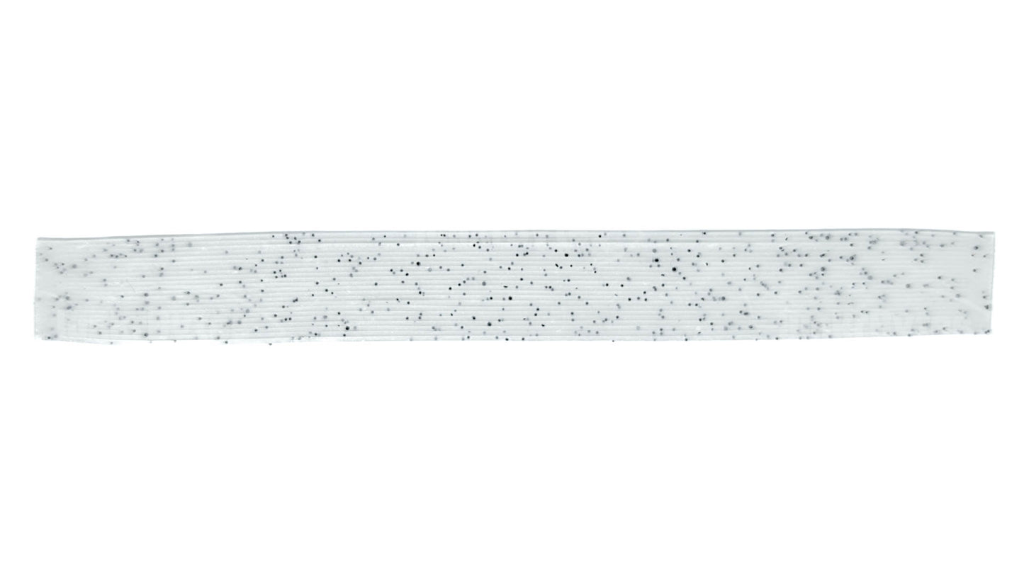 Pearlescent / Black Flake Silicone Skirt Tab with Flake – Shad Imitation for Bass (8801-220)