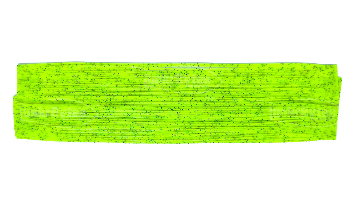 Hot Chartreuse Candy with Purple & Green Flake Silicone Skirt Tab – Reaction Strike Trigger for Bass (8801-231-X001)