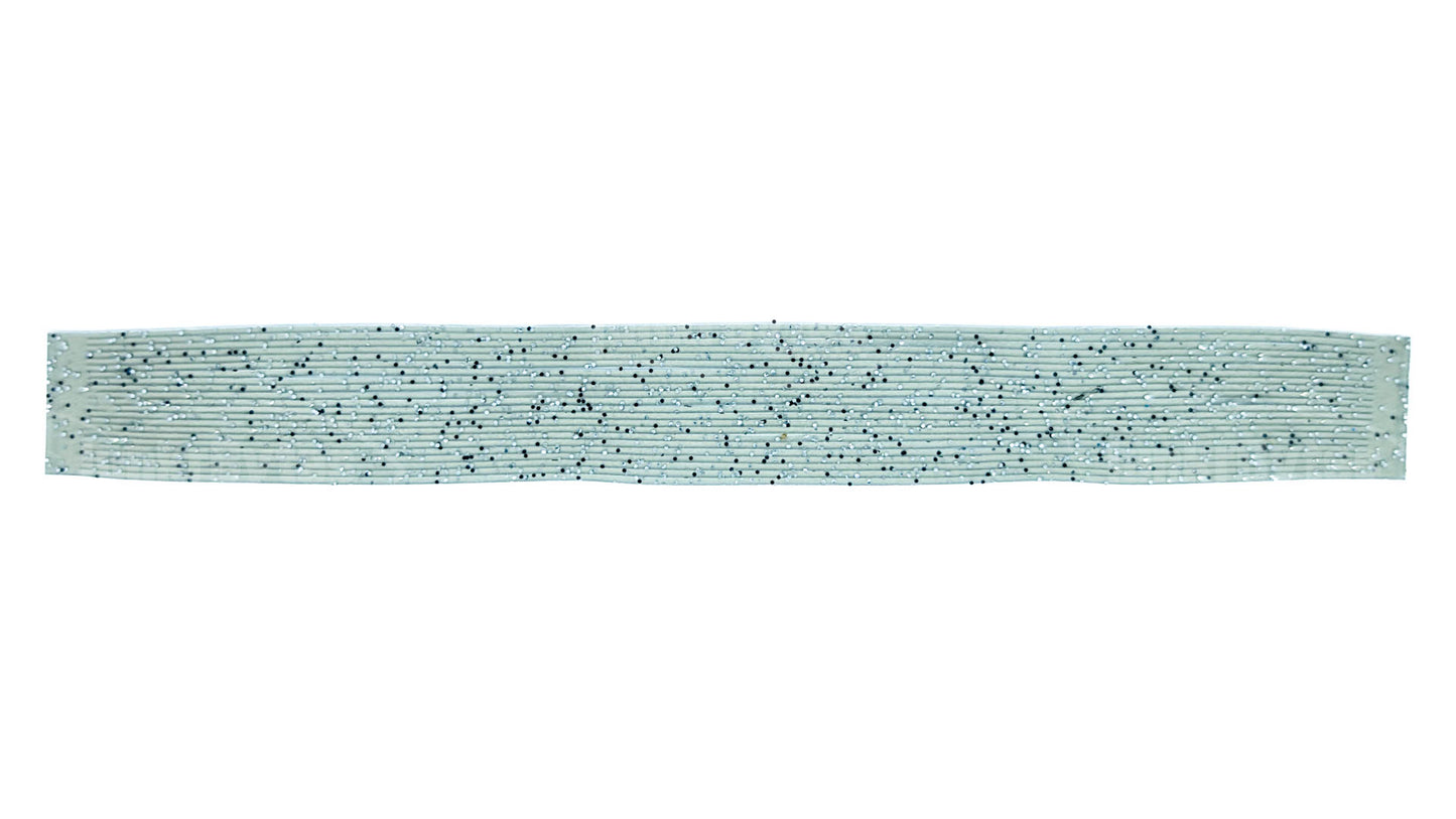 Smoke / Silver & Black Flake Silicone Skirt Tab with Flake – Shad Imitation for Bass (8801-256)