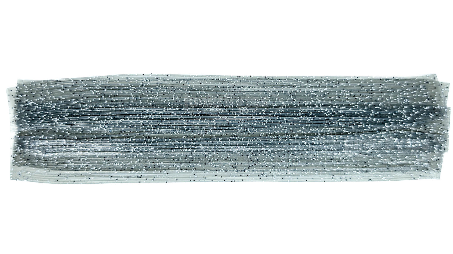 Smoke / Silver & Black Flake Silicone Skirt Tab with Flake – Shad Imitation for Bass (8801-256)