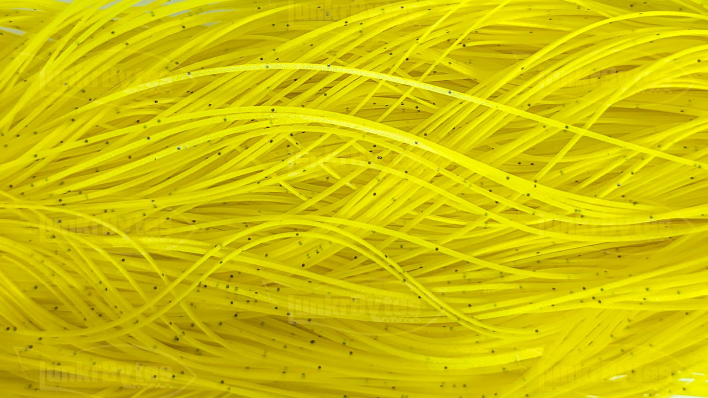 Yellow / Black Flake Silicone Skirt Tab with Flake – Reaction Strike Trigger for Bass (8801-265) Component Silicone Skirt Tab (8801-265)