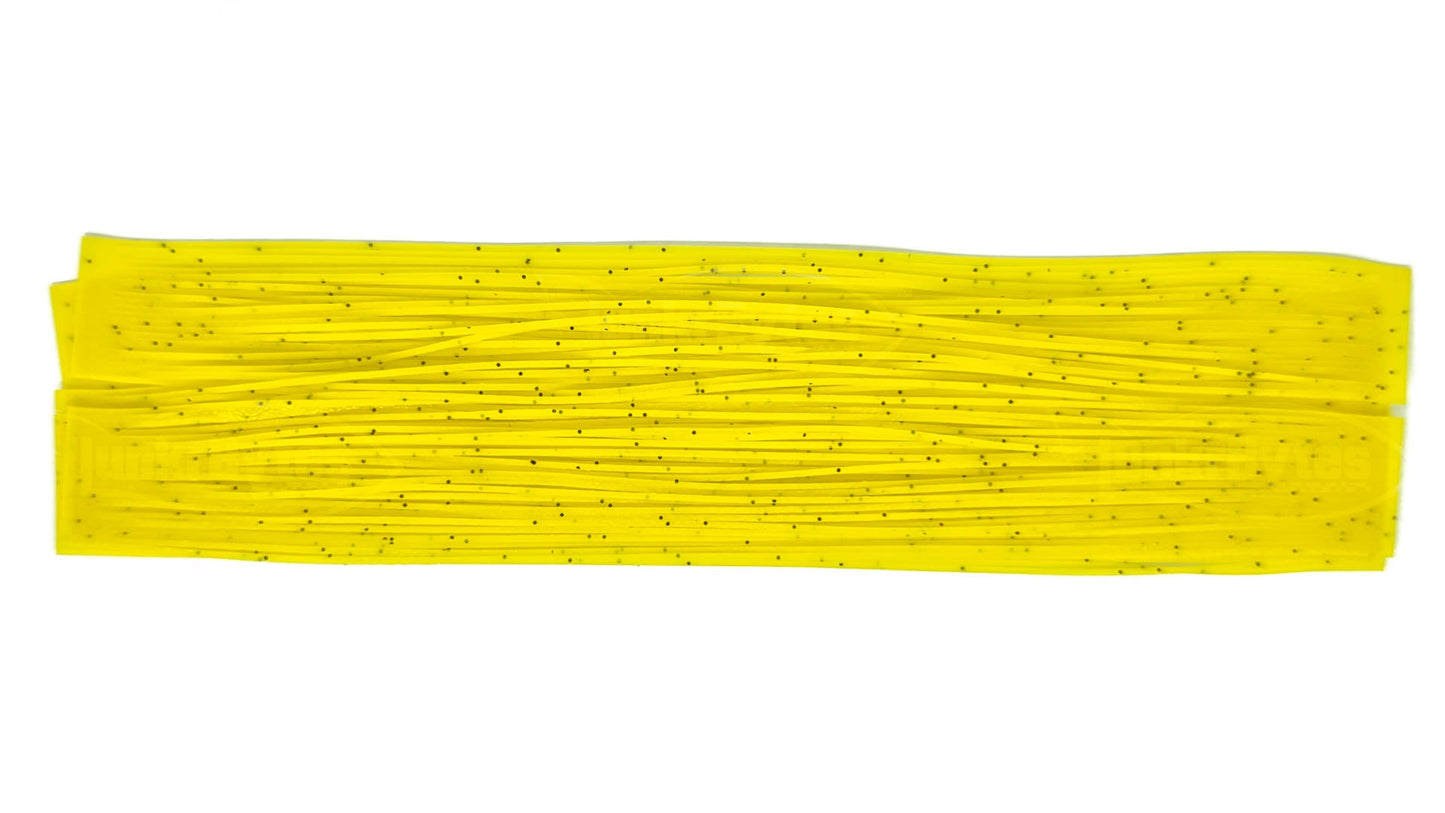 Yellow / Black Flake Silicone Skirt Tab with Flake – Reaction Strike Trigger for Bass (8801-265) Component Silicone Skirt Tab (8801-265)