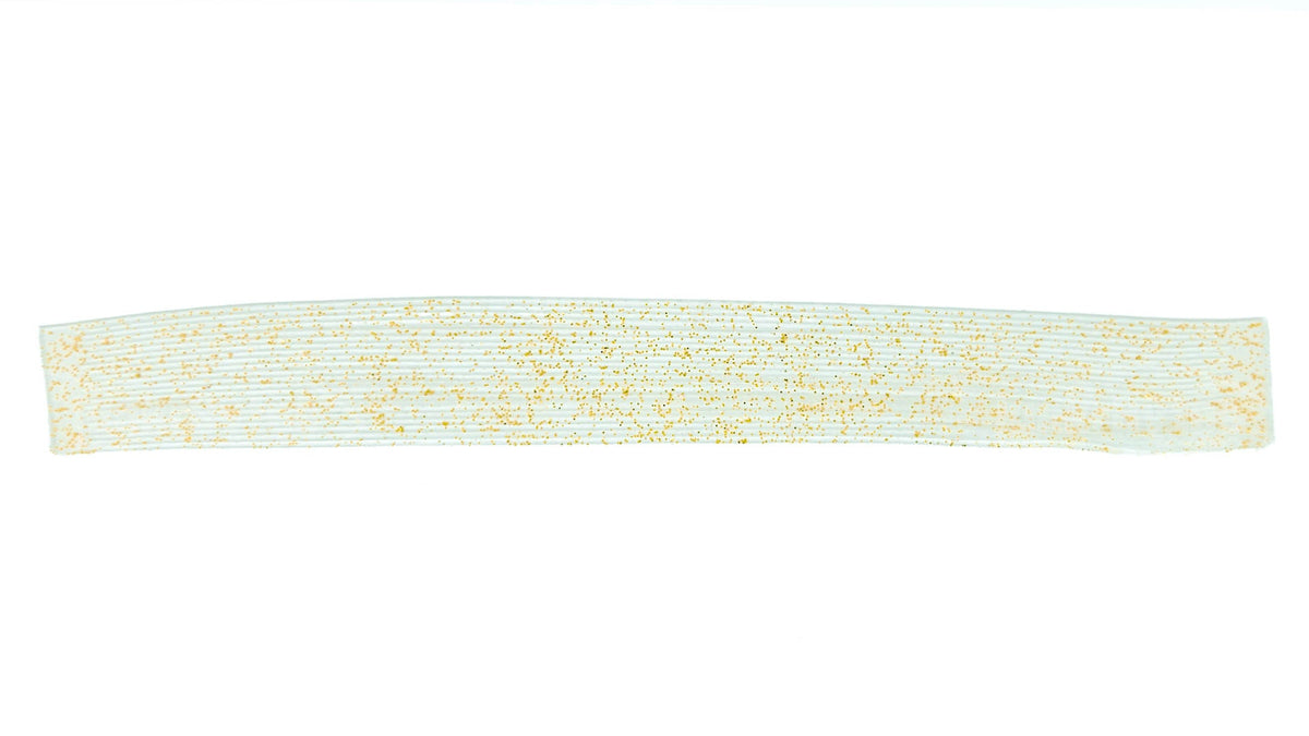 Clear / Gold Flake Silicone Skirt Tab with Flake – Shad Imitation for Bass (8801-269)